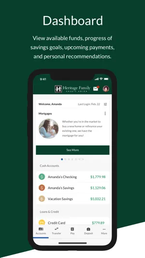 Heritage Family CU eBranch screenshot 2
