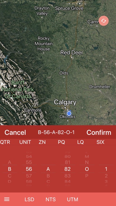 Lease Finder oilfield LSD NTS screenshot 2