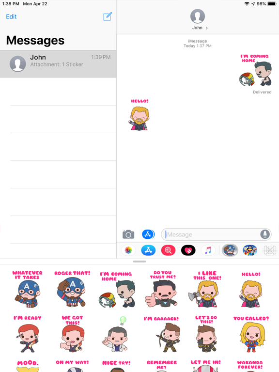 Screenshot #6 pour Avengers: Endgame Stickers