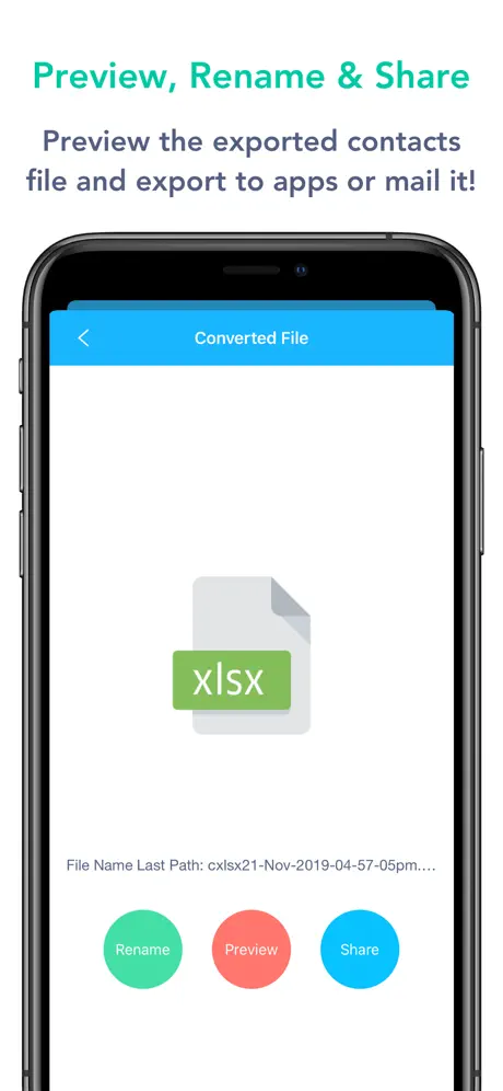 Contacts to Excel , PDF , CSV