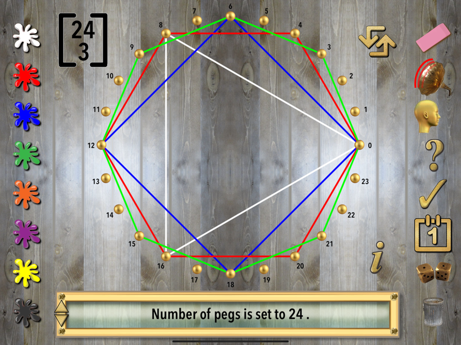 #2. Circular Geoboard (iOS) 由: Ventura Educational Systems