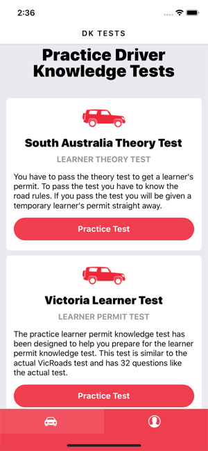 Driver Knowledge Tests (DKT)