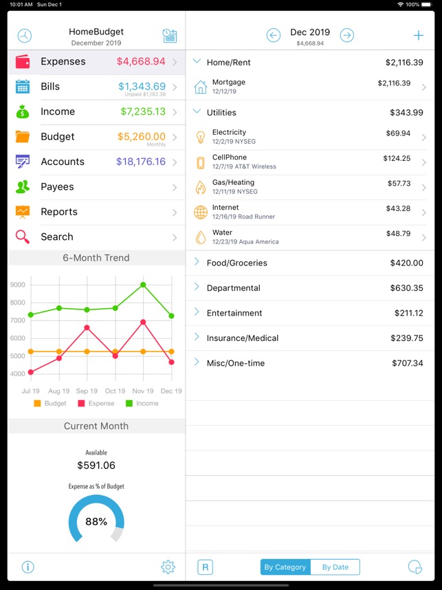 HomeBudget with Sync