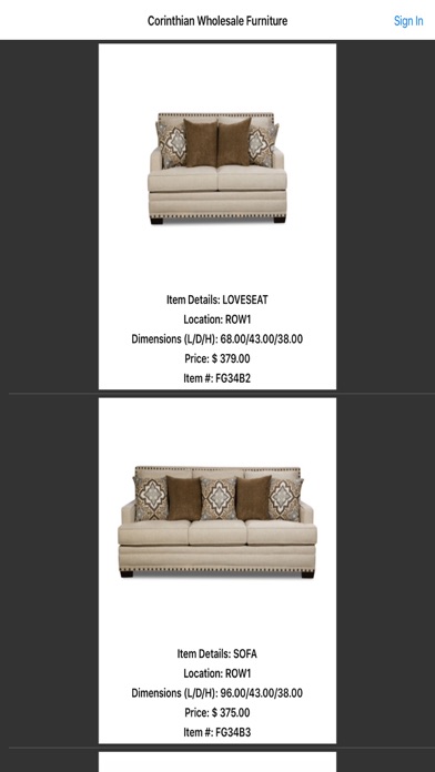 MyCorinthian Furniture Screenshot