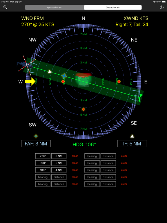 Offshore Safe Approach Calc iPad screenshot 4 - Navigation app