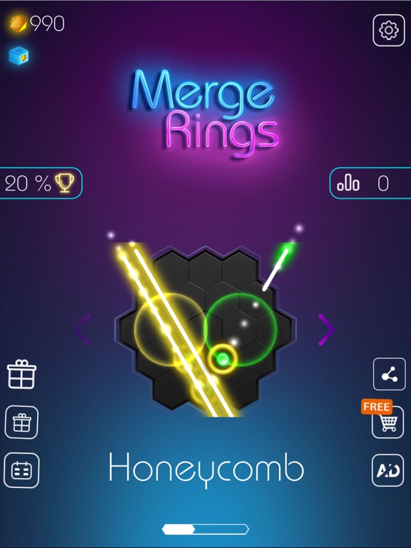 Screenshot #6 pour Merge Rings Neon