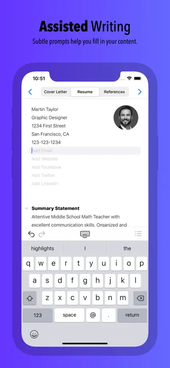 Resume Builder by Nobody: Screenshot 5 von 7