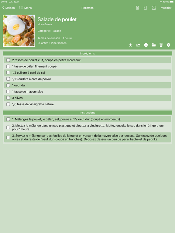 Screenshot #5 pour Personal Cookbook II