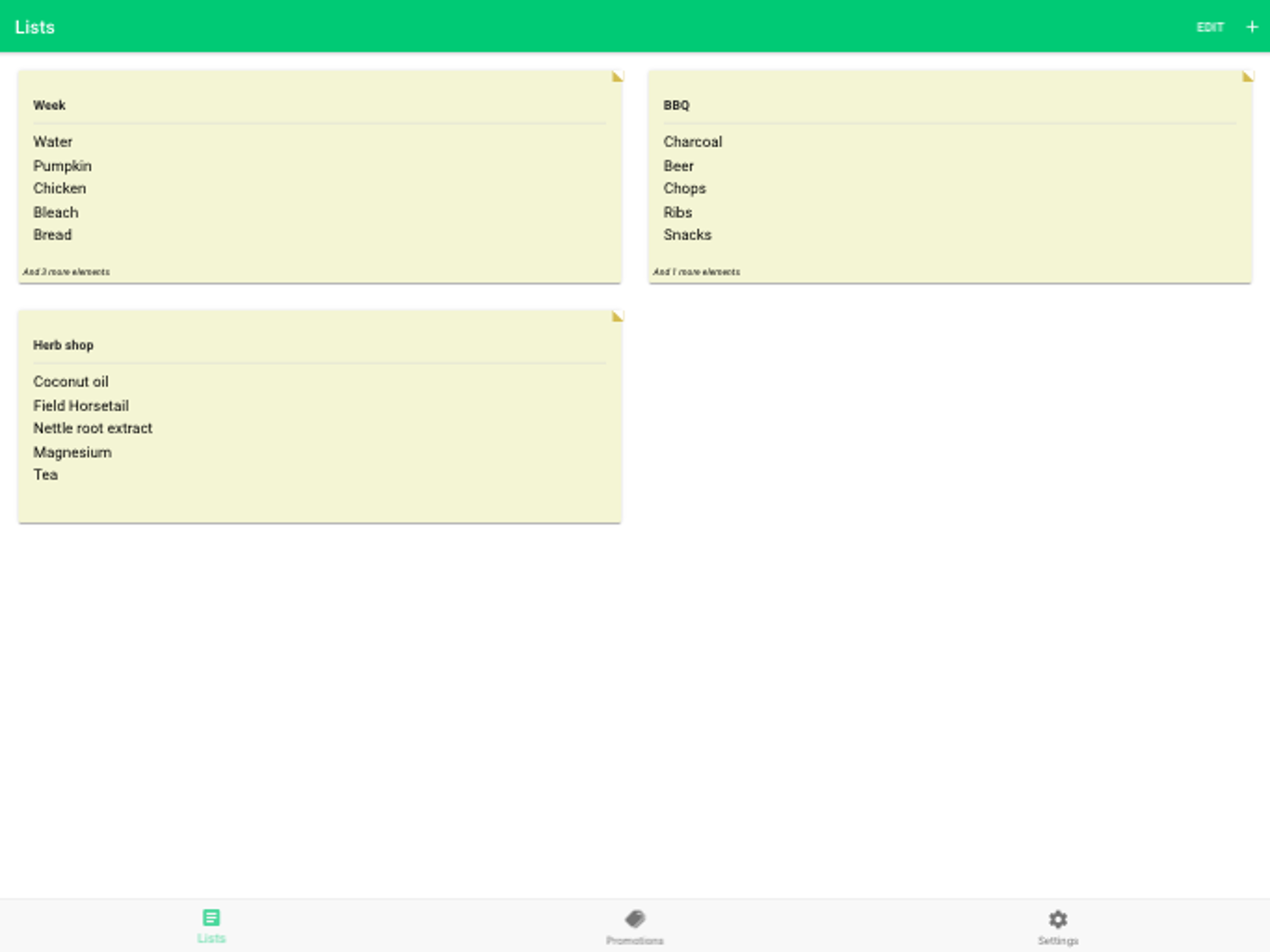 Our Shoplist