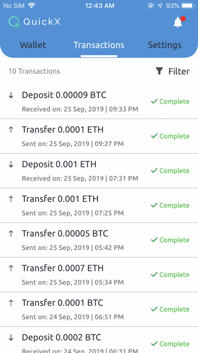 QuickX Wallet screenshot 3