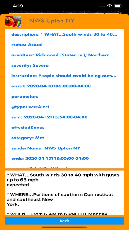 Instant NOAA Alerts 3D Lite screenshot-3