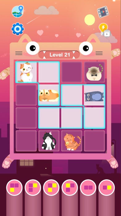 Screenshot #2 pour Sleeping Cat-Block Puzzle Game
