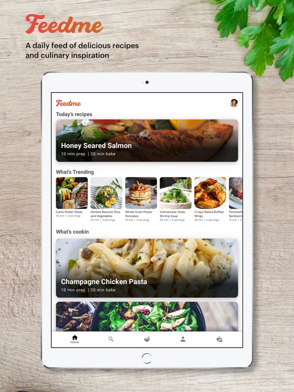 FeedMe: Easy Recipe Sharing iPad screenshot 1 - Food & Drink app