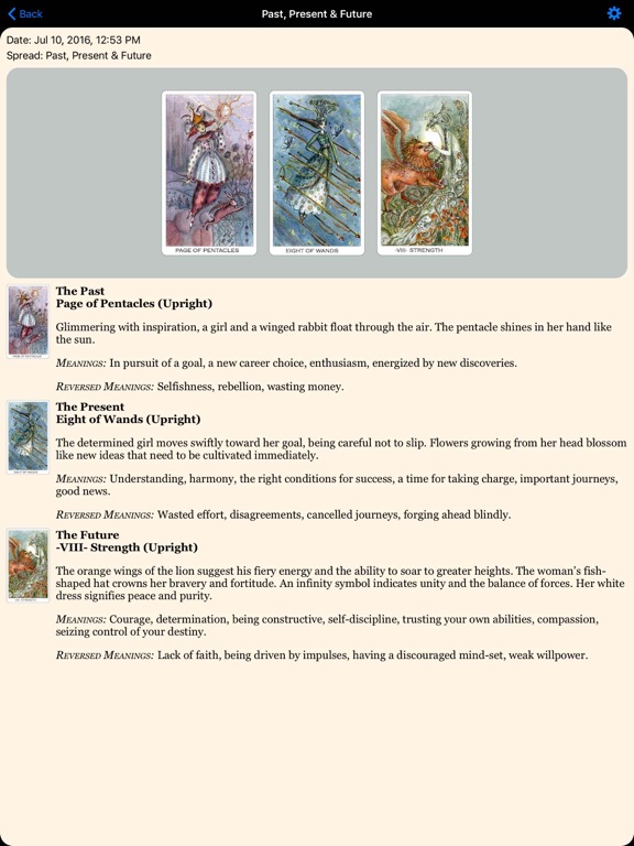 Paulina Tarot iPad screenshot 4 - Entertainment app