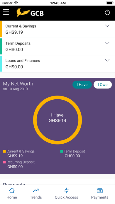 GCB Corporate Banking App Screenshot