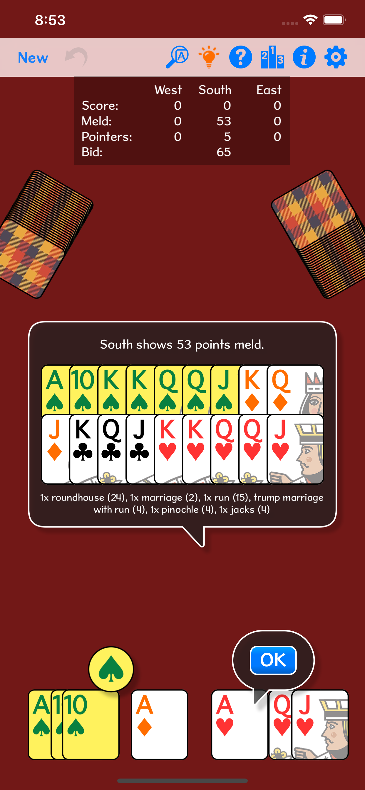 Cutthroat Pinochle+ screenshot 7