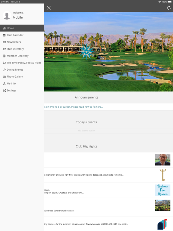 Eldorado Country Club CA iPad screenshot 3 - Lifestyle app