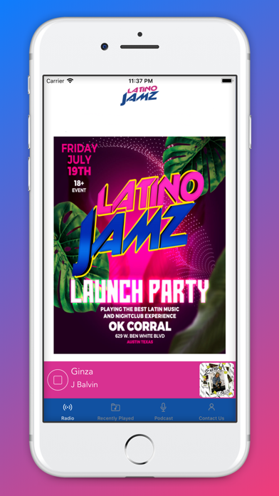 LatinoJamz iPhone screenshot 1 - Music app