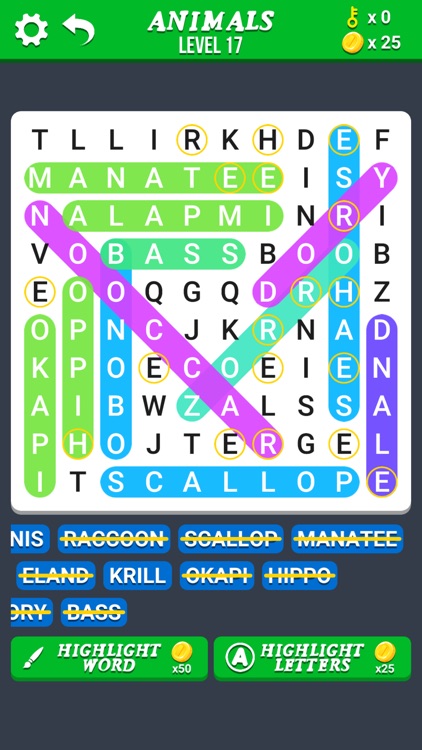 Word Search Games in English screenshot-4