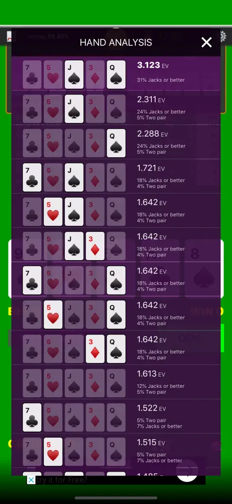 Practice Video Poker