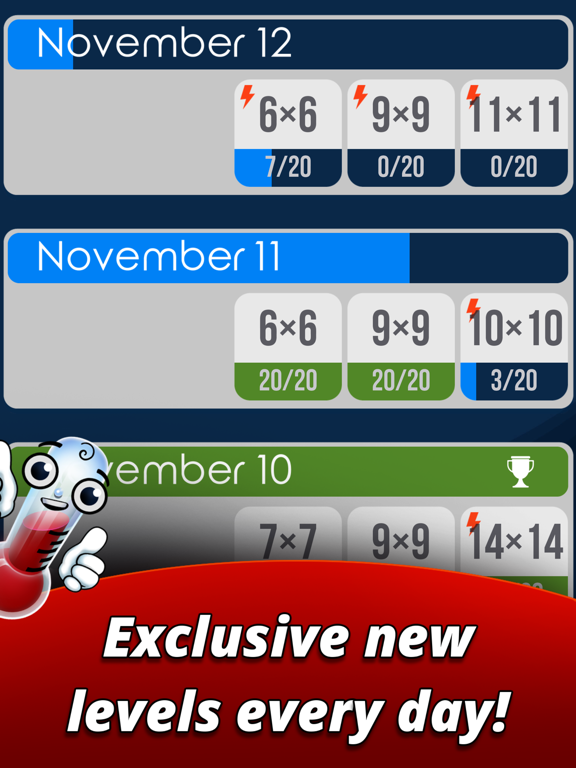 Grids of Thermometers iPad screenshot 4 - Games app