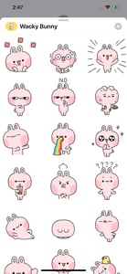 Wacky Bunny Animated Stickers screenshot #1 for iPhone