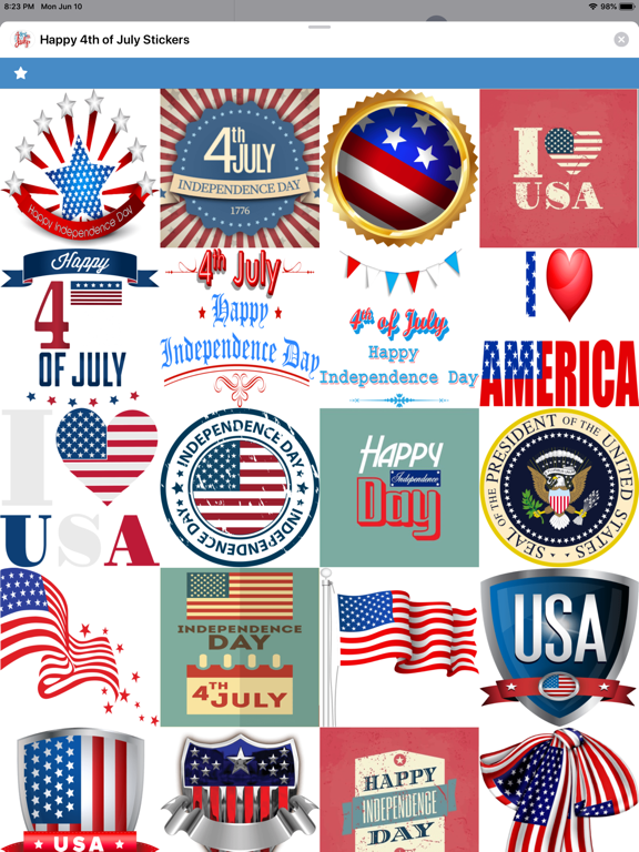 Screenshot #4 pour Happy 4th of July Stickers !