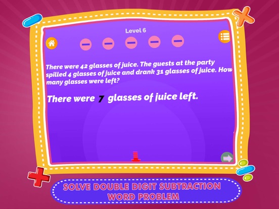 Math Problem Solving For Kids iPad screenshot