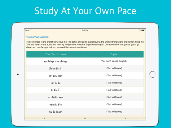 Pocket Thai Master iPad screenshot 4 - Education app