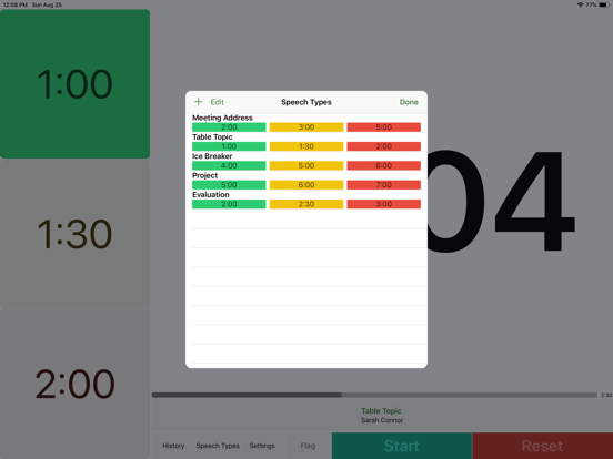Speech Timer for Toastmasters iPad screenshot 4 - Education app