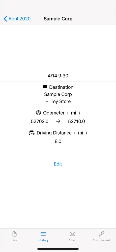 Mile Note: Car Odometer Report