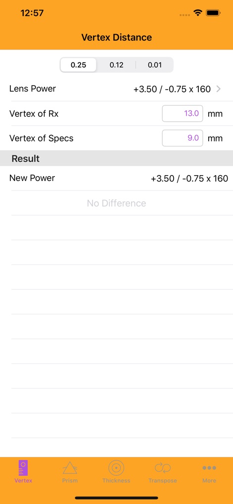 Lens Calc - Optical Dispensing - Medical App | MWM