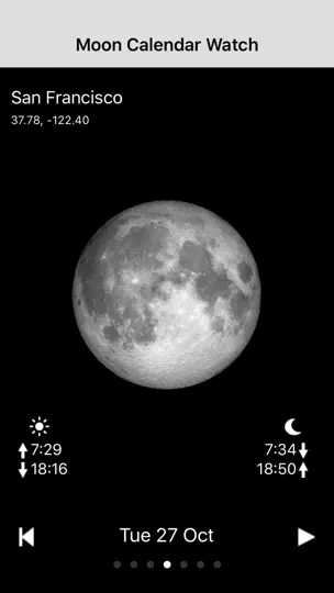 Captura de pantalla de Moon Calendar Watch en iPhone 3
