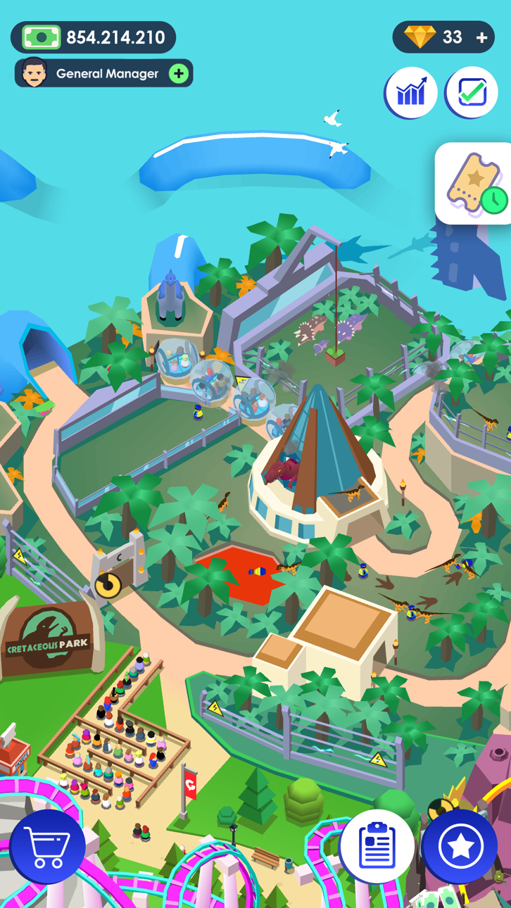 Idle Theme Park - Tycoon Game iOS Mod IPA screenshot 6 - iOS game interface