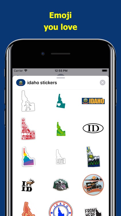 Idaho emojis - USA stickers
