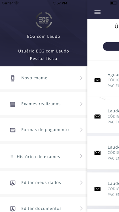 ECG com Laudo Screenshot