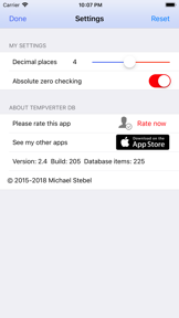 TempVerter DB screenshot