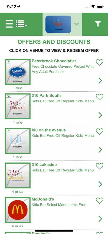 Kids Eat Free Card