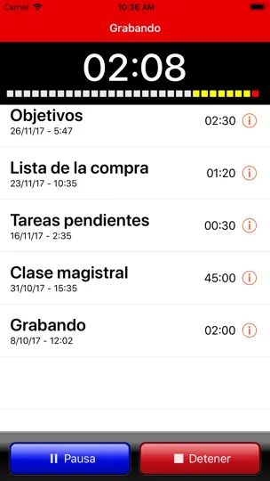 Captura de pantalla de IRecorder Pro - SimpleTouch en iPhone 2