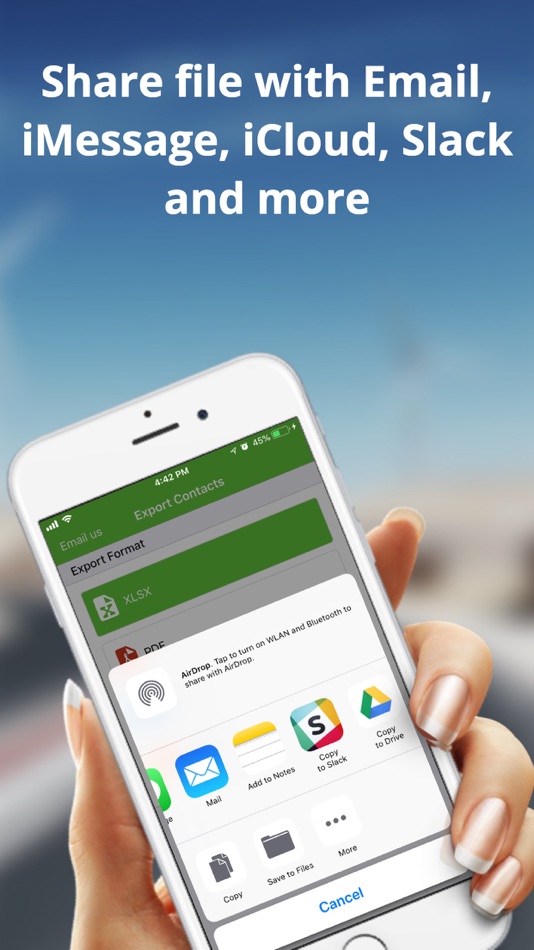 #9. Export Contact to XLS PDF VCF (iOS) 来自: 志鹏 潘