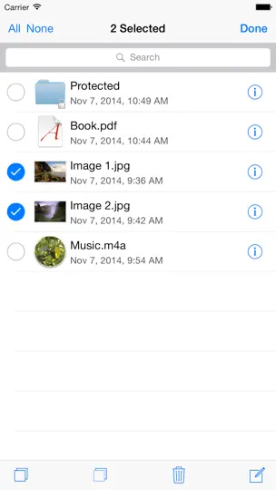 Скриншот USB Disk Pro на iPhone 4