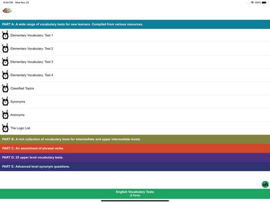 Screenshot #4 pour English Vocabulary Tests
