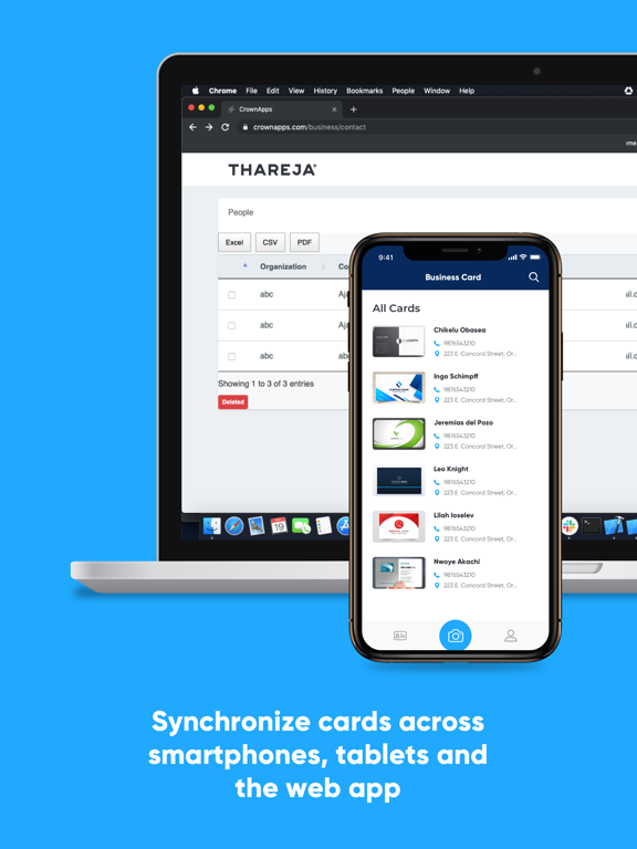 CardCam Business Card Scanner iPad screenshot