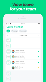 Staff Leave screenshot