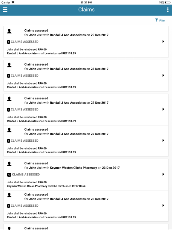 Transmed Medical Fund iPad screenshot 5 - Health & Fitness app