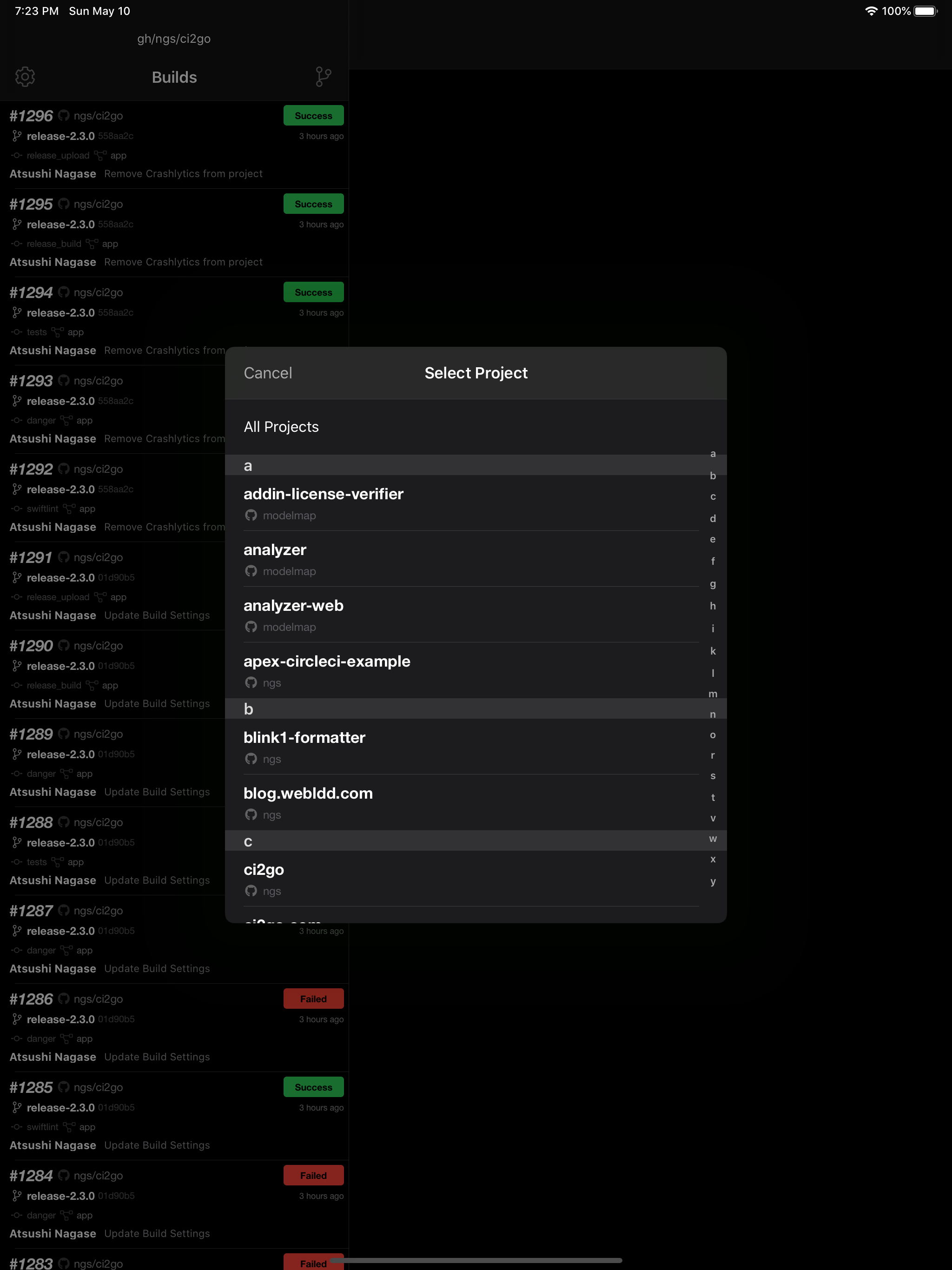 CI2Go The CircleCI Client