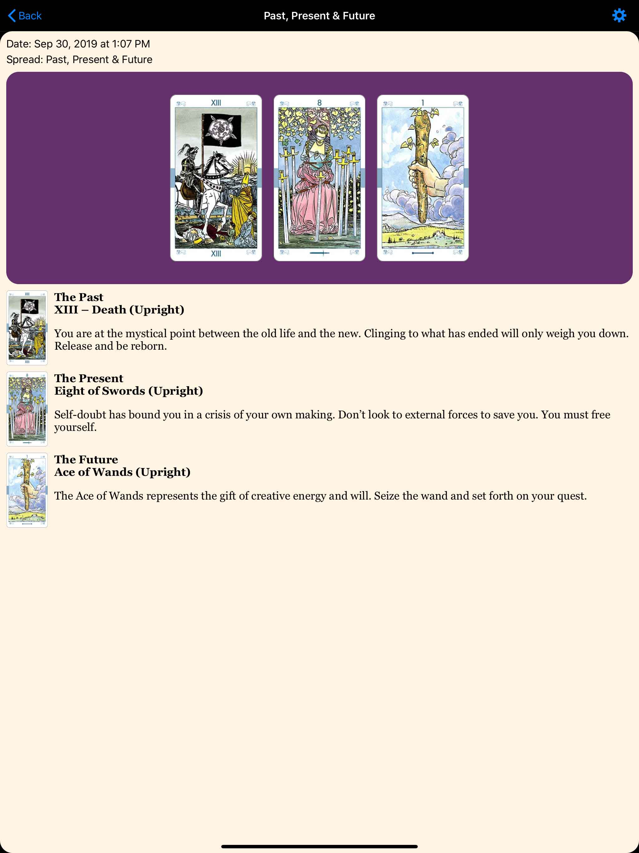 Universal Tarot screenshot 9