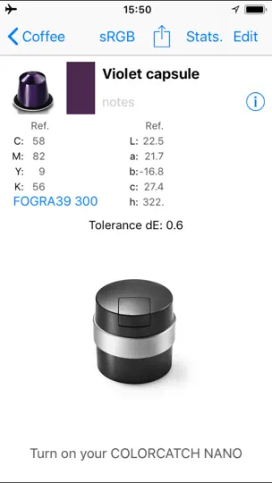 Captura de pantalla de Color Quality Control en iPhone 1