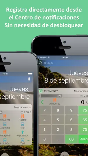 Captura de pantalla de 1SecMoney en iPhone 1