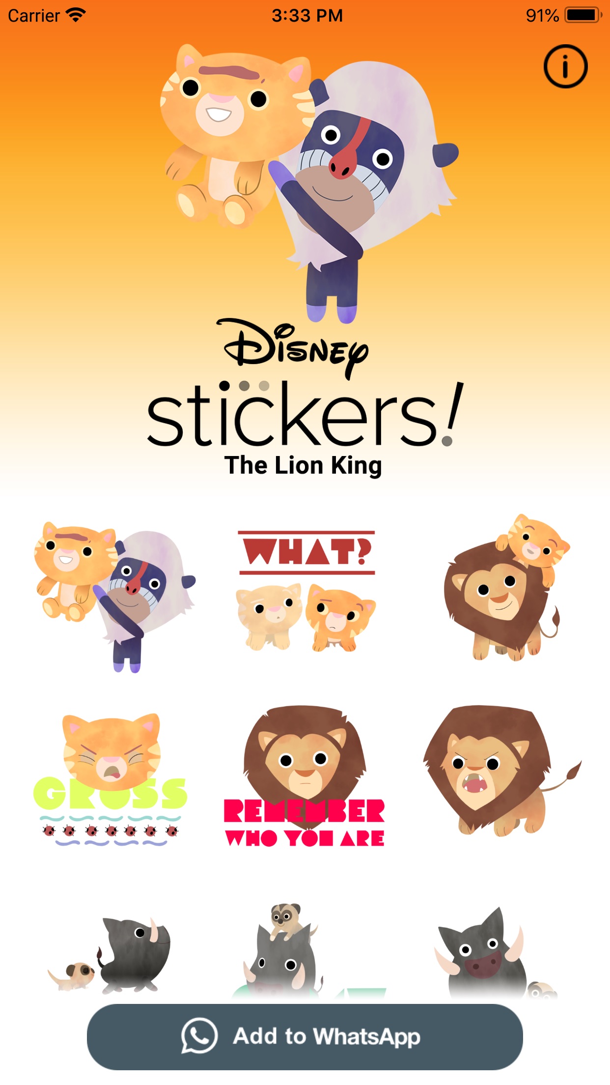 Screenshot 5 of The Lion King Stickers